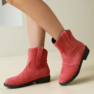 Knight Boots with Faux Fur Lining and Rubber Sole